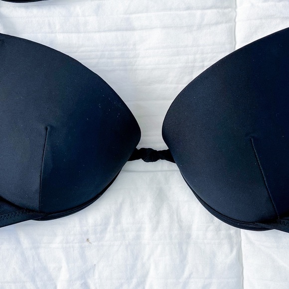 Aeropostale Black Padded String Bikini Top Medium - Picture 9 of 10